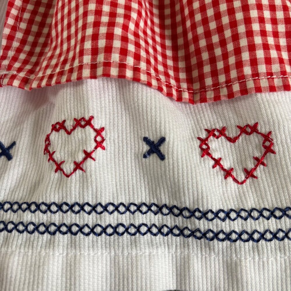 NWOT Vintage Okie Dokie Gingham Embroidered Dress Size 24M - Picture 3 of 6